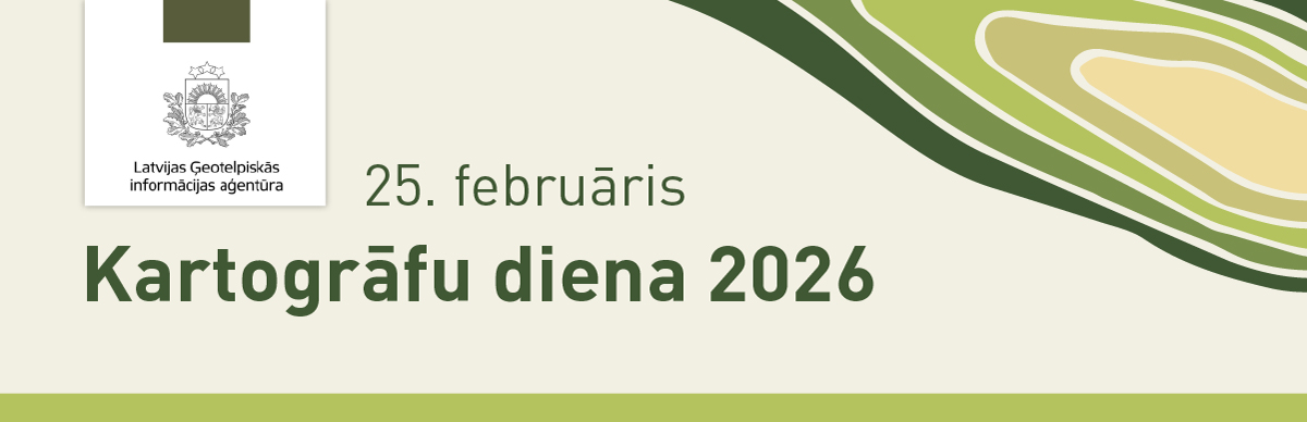 Posteris - Kartografu diena 2026, 25.februāris, LĢIA zīmols